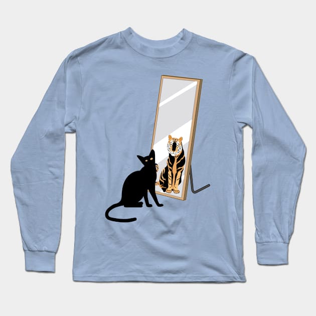 Cat vs Tiger Long Sleeve T-Shirt by care store